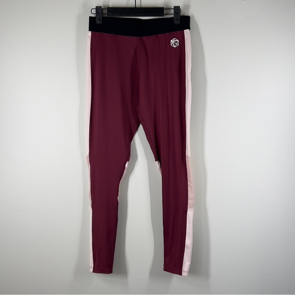 SILIK SPORT Size M Yoga Sport Pant Leggings Burgundy